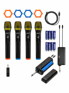Микрофон караоке беспроводной набор 4 шт Орбита OT-ERM15